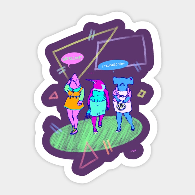 WHERE ARE WE Sticker by rapidpunches